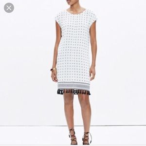 Madewell Scatter block Shift Dress Tassels Tunic